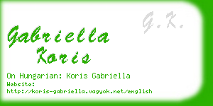 gabriella koris business card